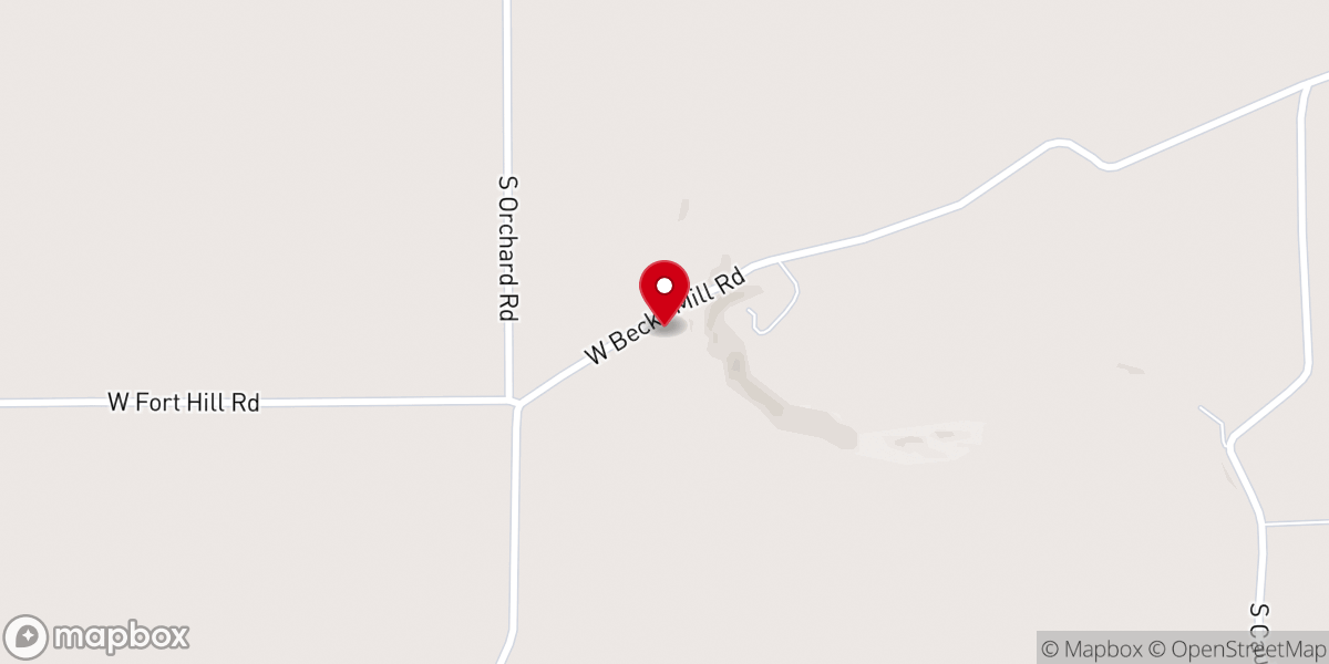 Map showing location of Fort Hill Church