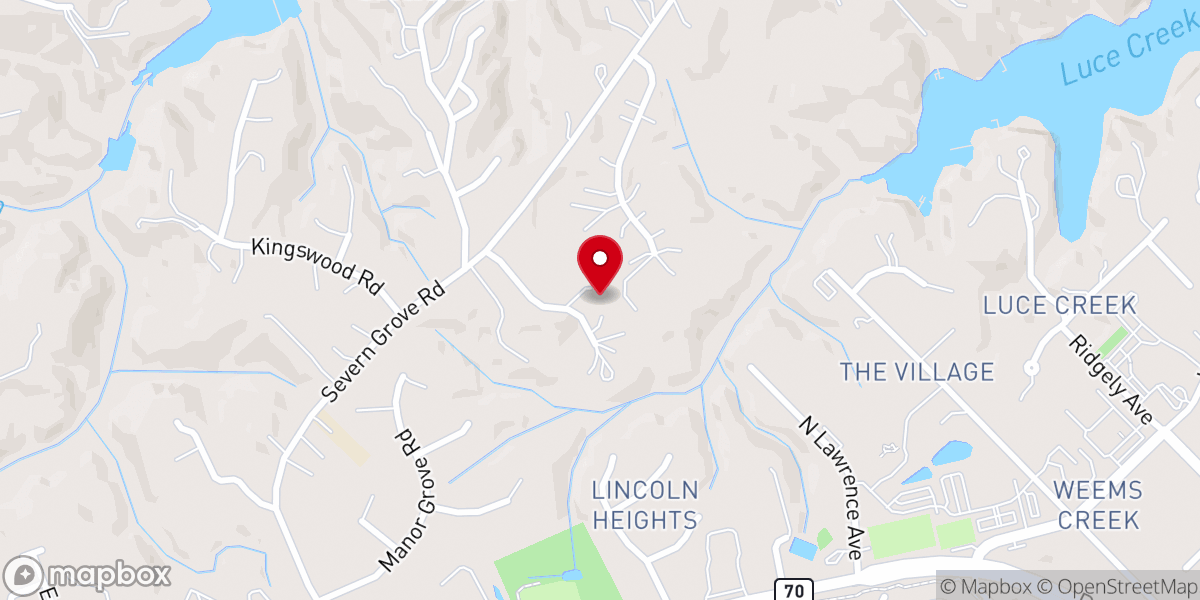 Map showing location of Congregation Kol Shalom
