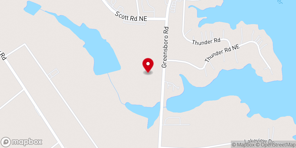 Map showing location of Lake Oconee Lutheran Church