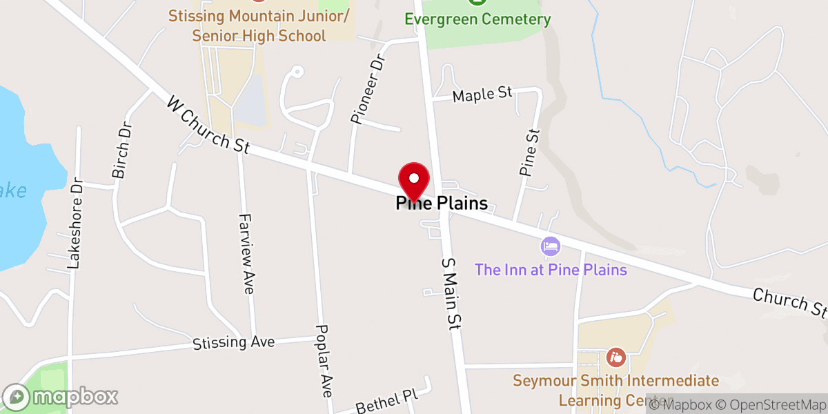 Map showing location of Stissing Center for Arts and Culture