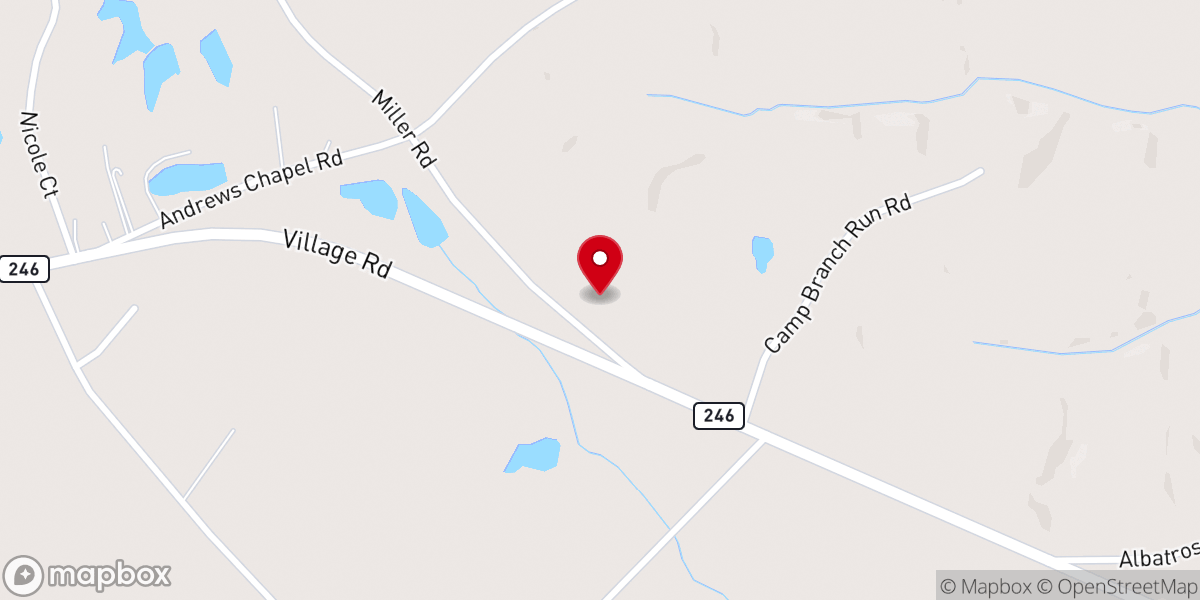 Map showing location of Andrews Chapel
