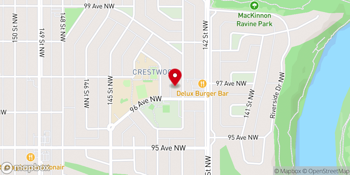 Map showing location of Mission South Edmonton