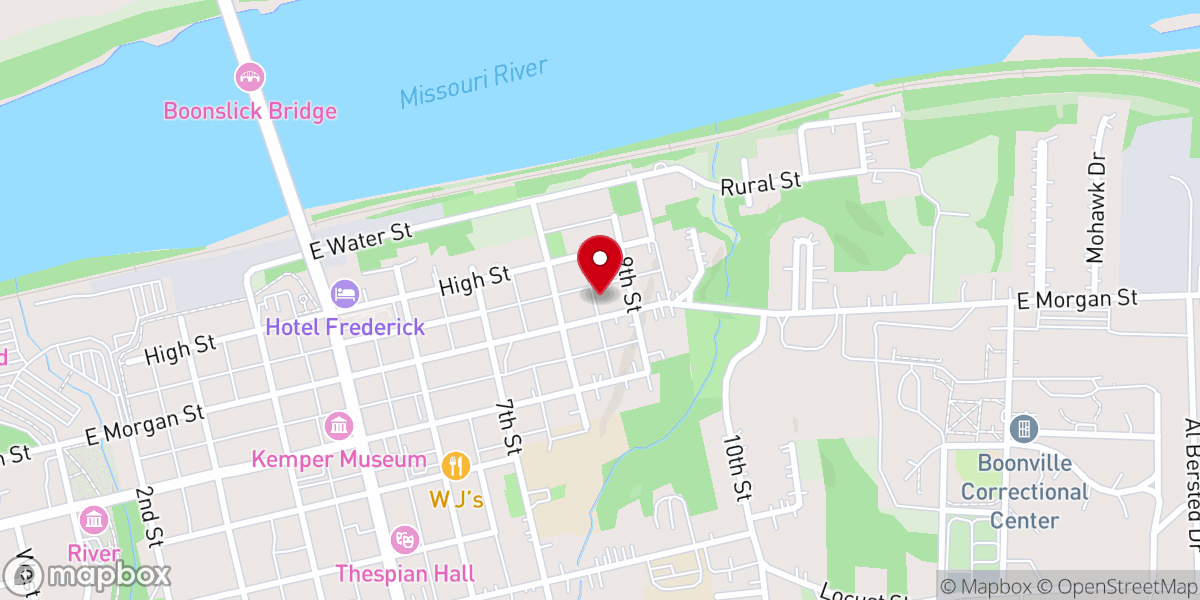 Map showing location of Morgan Street Baptist Church