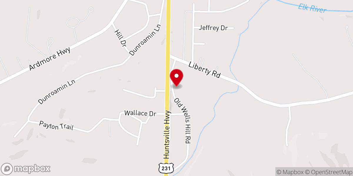 Map showing location of St. Anthony of Padua Catholic Church