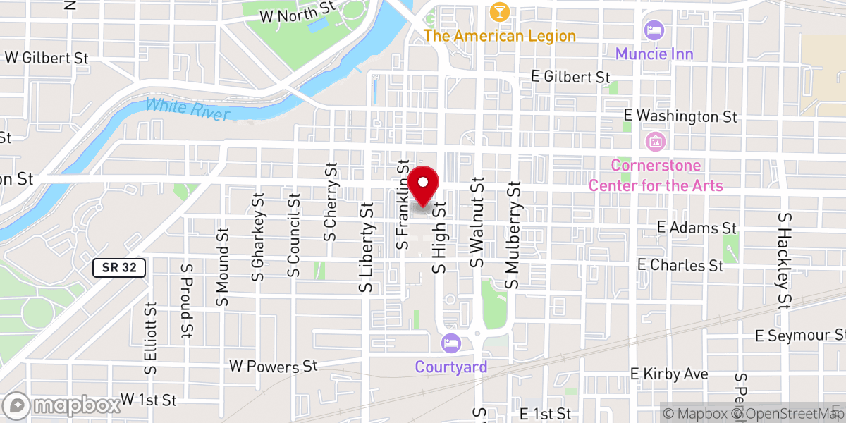 Map showing location of High Street United Methodist Church