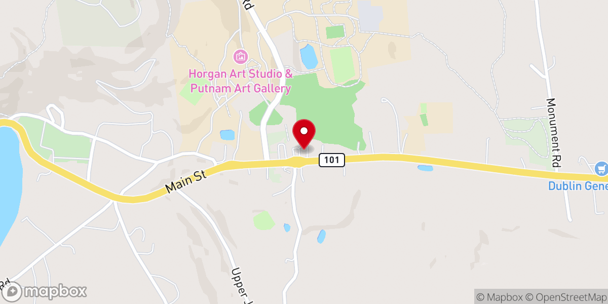 Map showing location of Dublin Community Church
