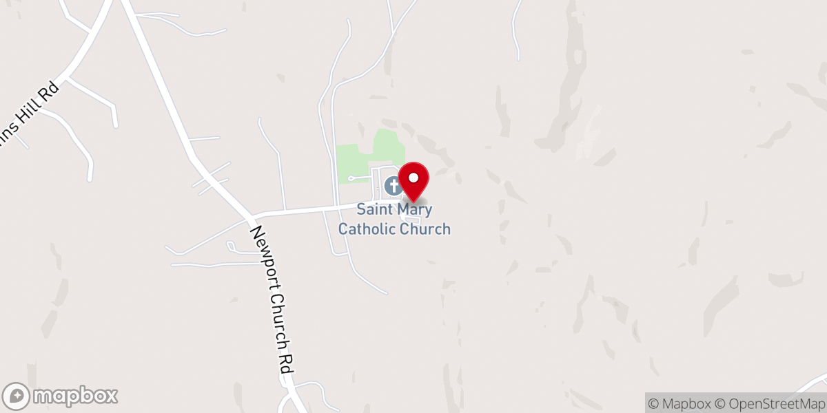 Map showing location of St Mary, Newport Catholic Church