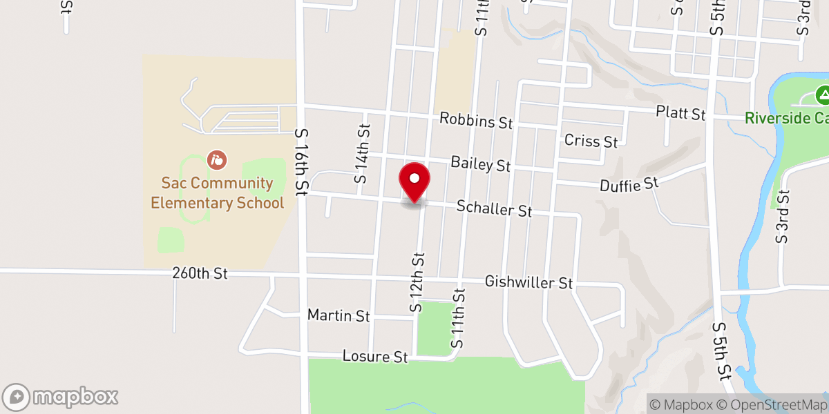 Map showing location of St Mary's Rectory