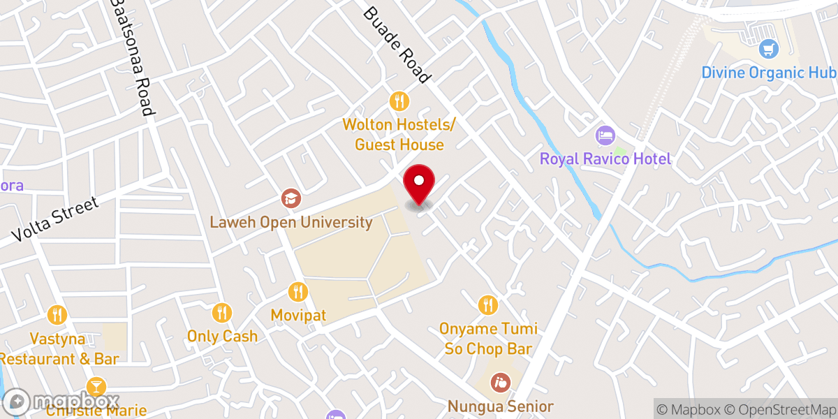 Map showing location of Christ Apostolic Church Int Buade Assembly