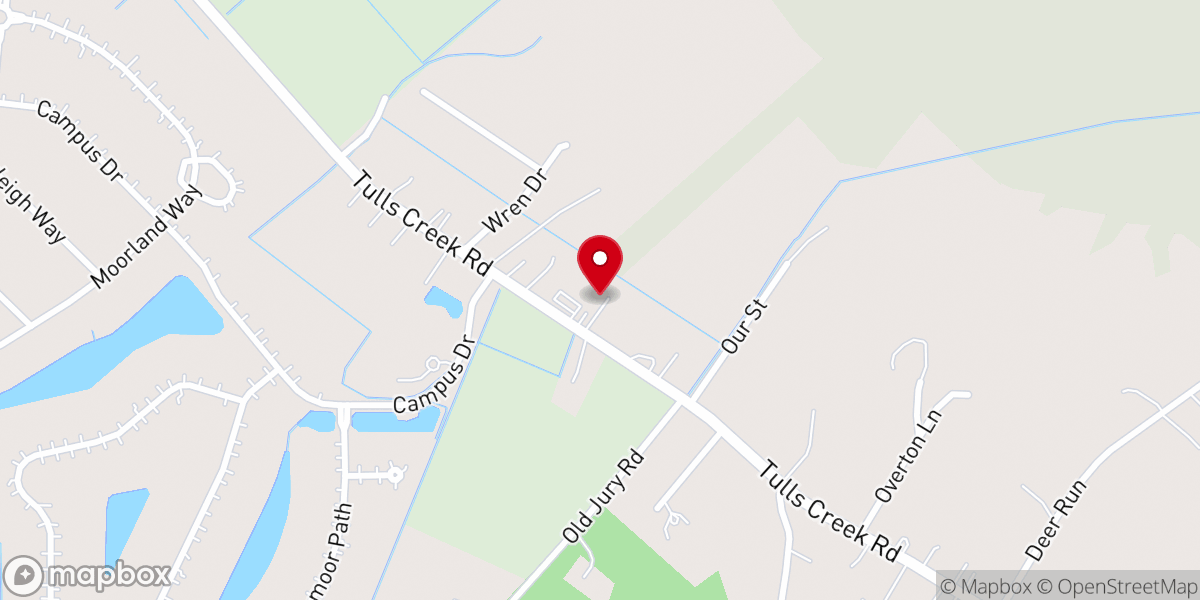 Map showing location of Fellowship Baptist Church