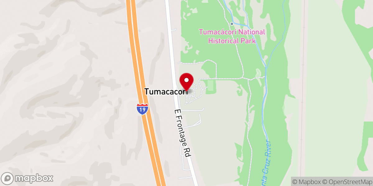 Map showing location of La Misión San José de Tumacácori