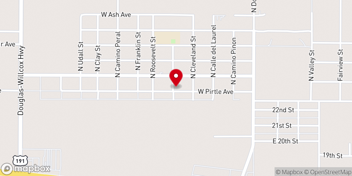 Map showing location of St. Bernard Catholic Church