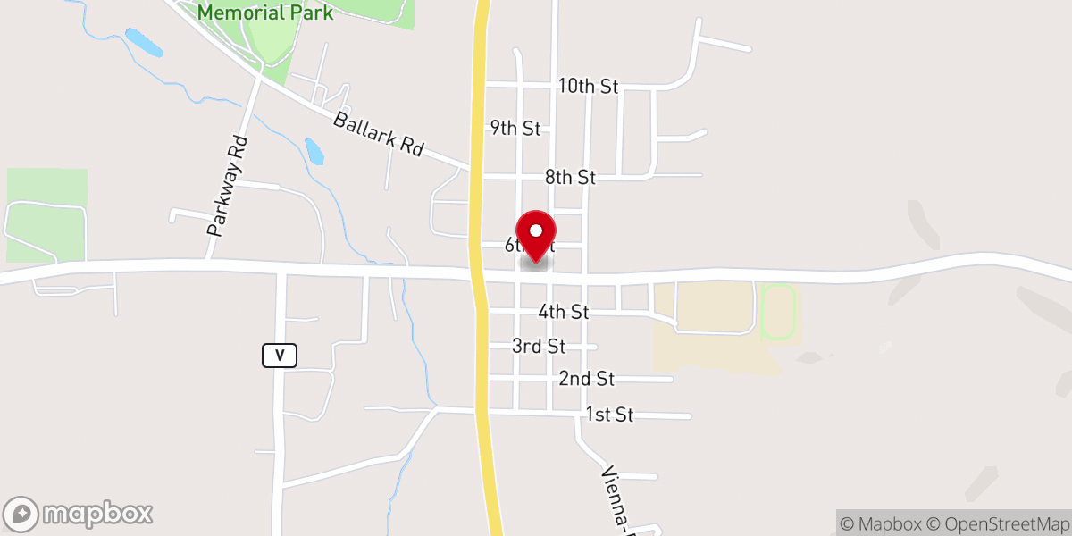 Map showing location of Visitation Catholic Church