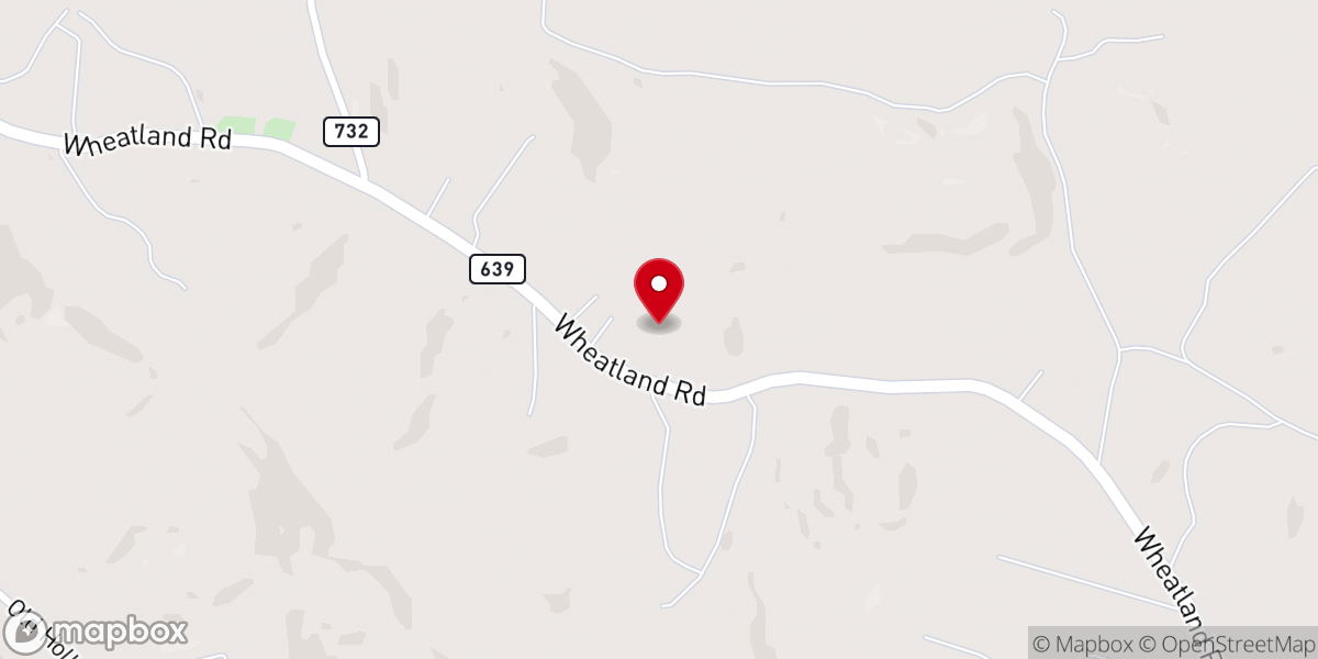 Map showing location of Crossroads Baptist Church