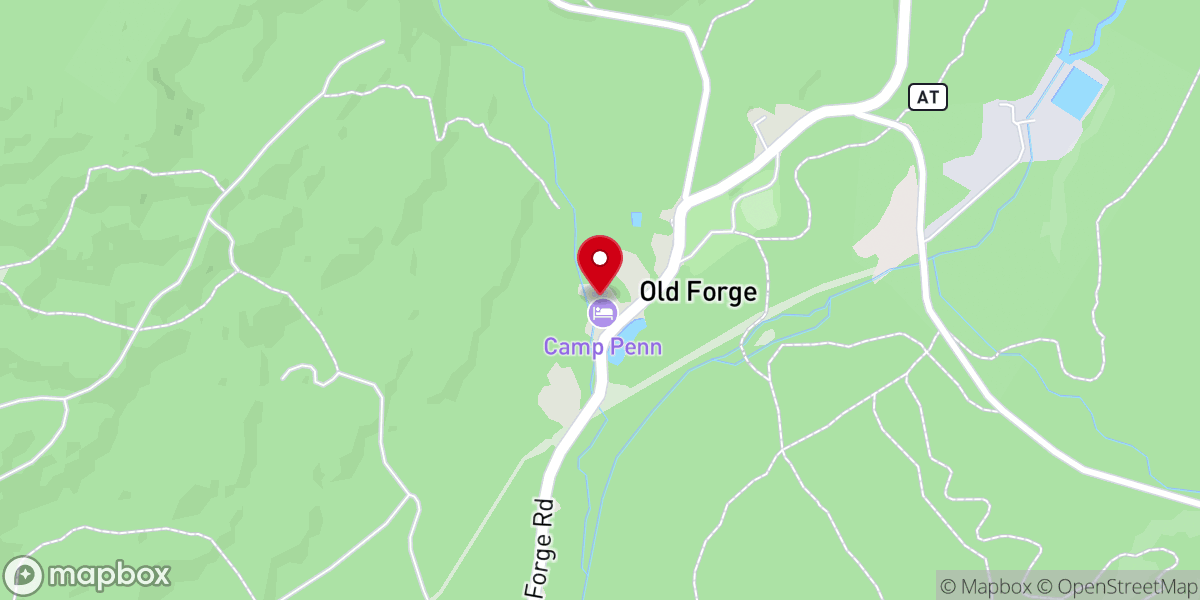 Map showing location of Camp Penn