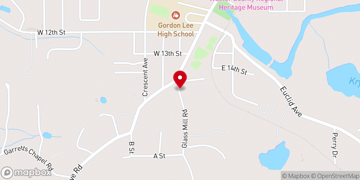 Map showing location of New Beginning Baptist Church
