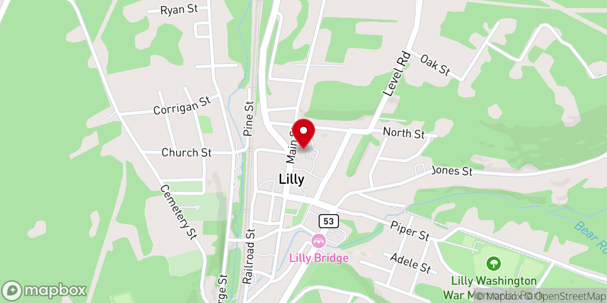 Map showing location of Our Lady of the Alleghenies