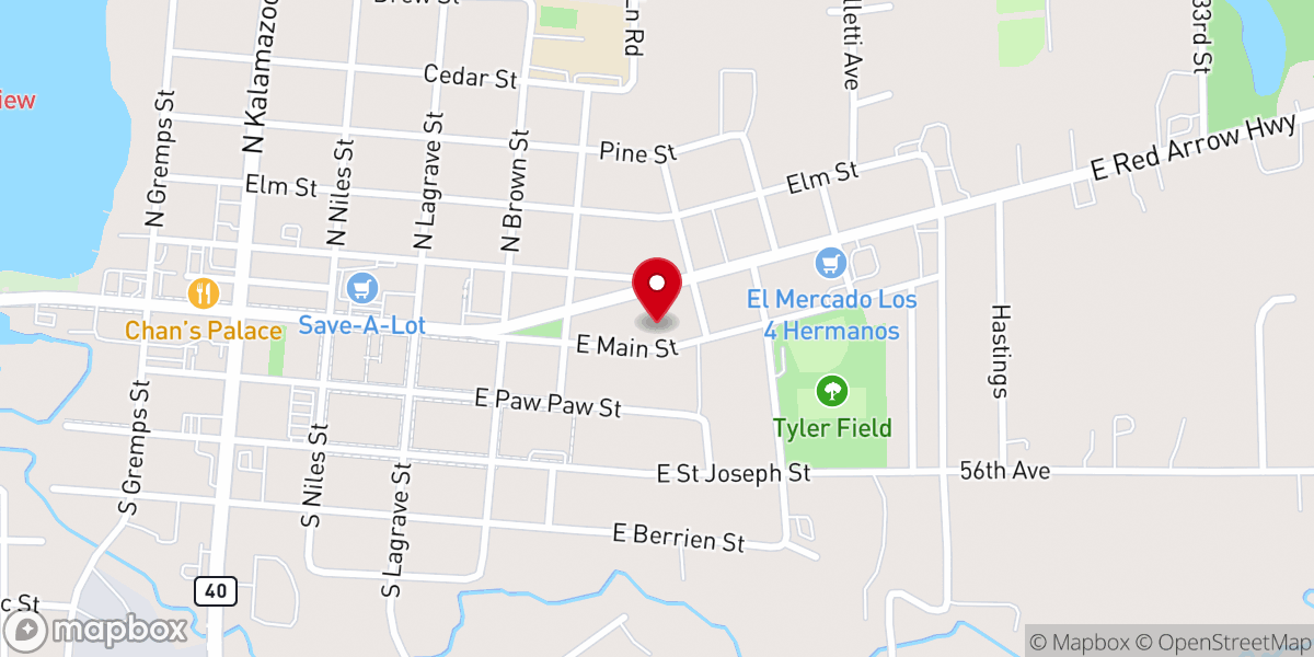 Map showing location of United Christian Services VBC