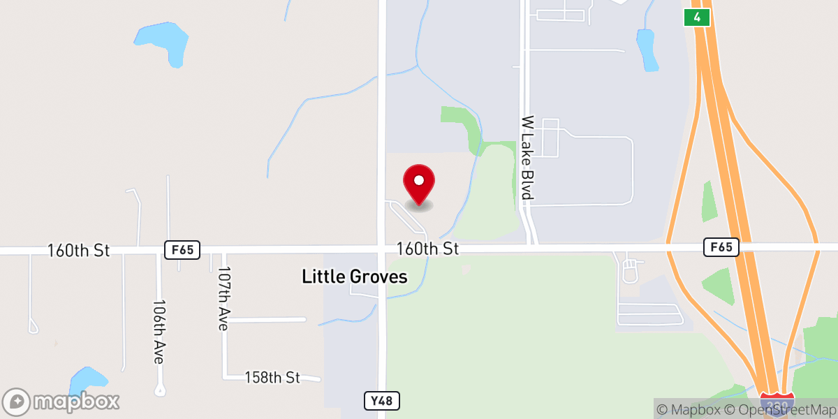 Map showing location of New Life Baptist Church