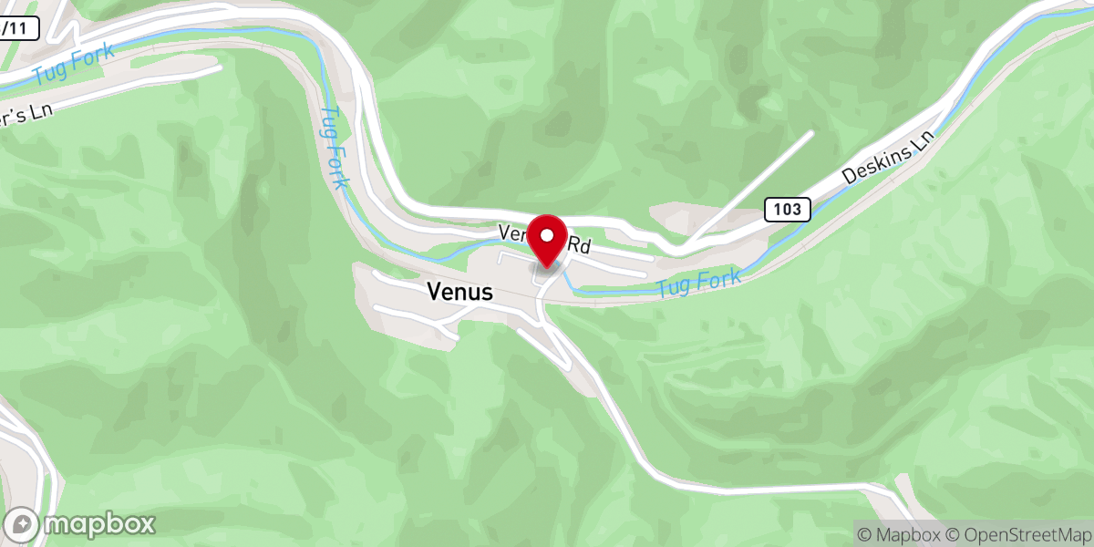 Map showing location of #10 Gary Pentecostal Holiness Church