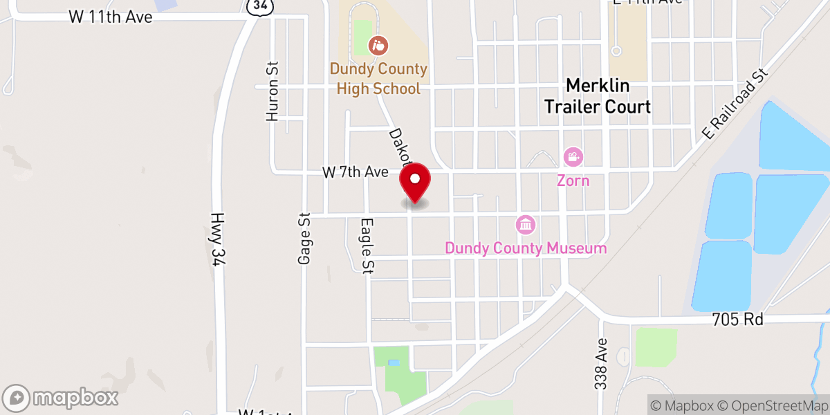 Map showing location of Zion Lutheran Church