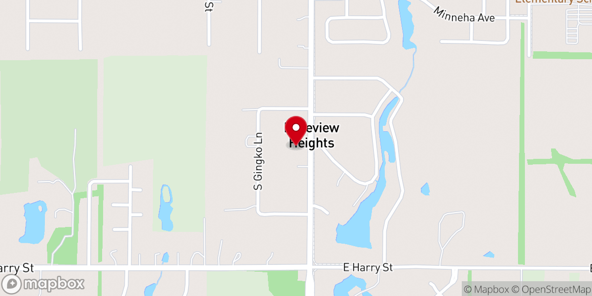 Map showing location of Andover Baptist Church