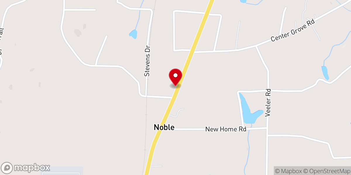 Map showing location of Center Point Baptist Church