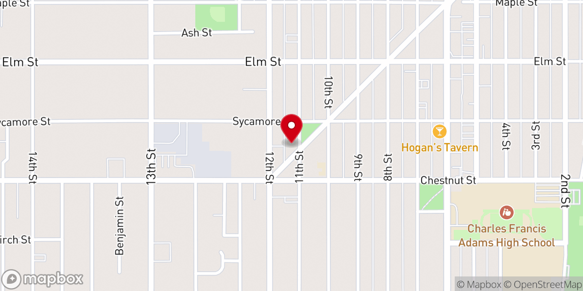 Map showing location of Grace Reformed Church