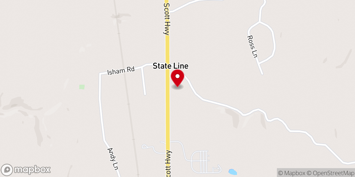 Map showing location of Abundant Life United Pentecostal Church