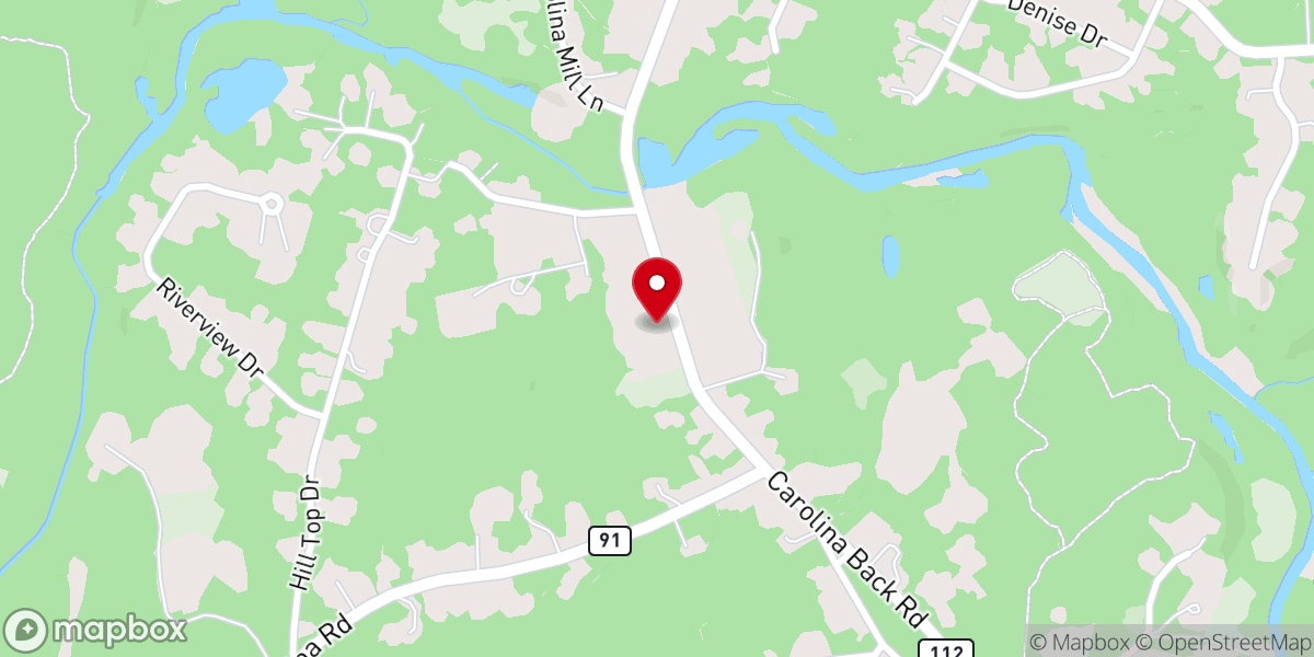 Map showing location of Carolina Free Baptist Church