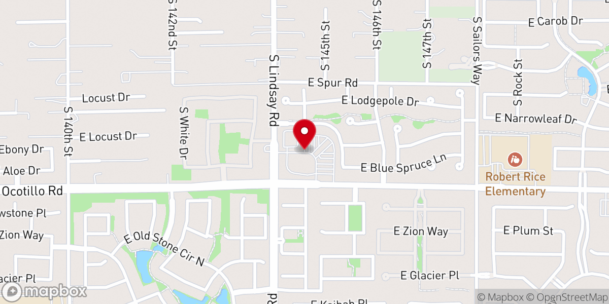 Map showing location of Sun Valley Community Church - South Gilbert