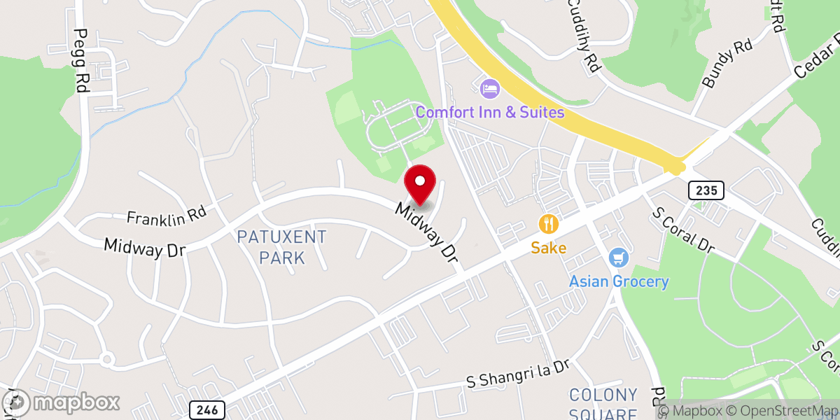 Map showing location of First Pentecostal Church