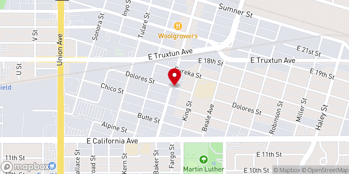 Map showing location of Bethany United Methodist Church