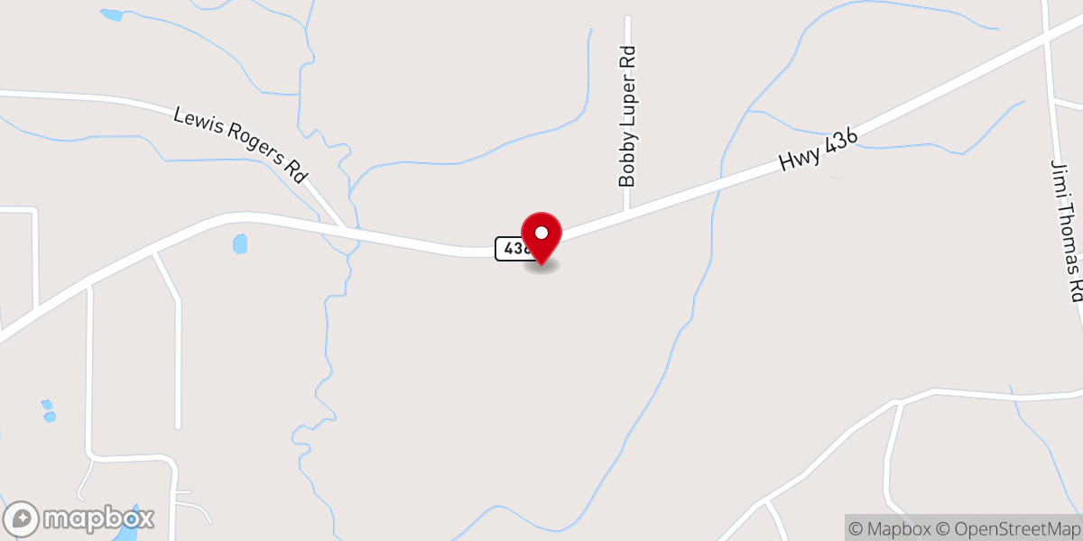 Map showing location of Acys Creek Baptist Church