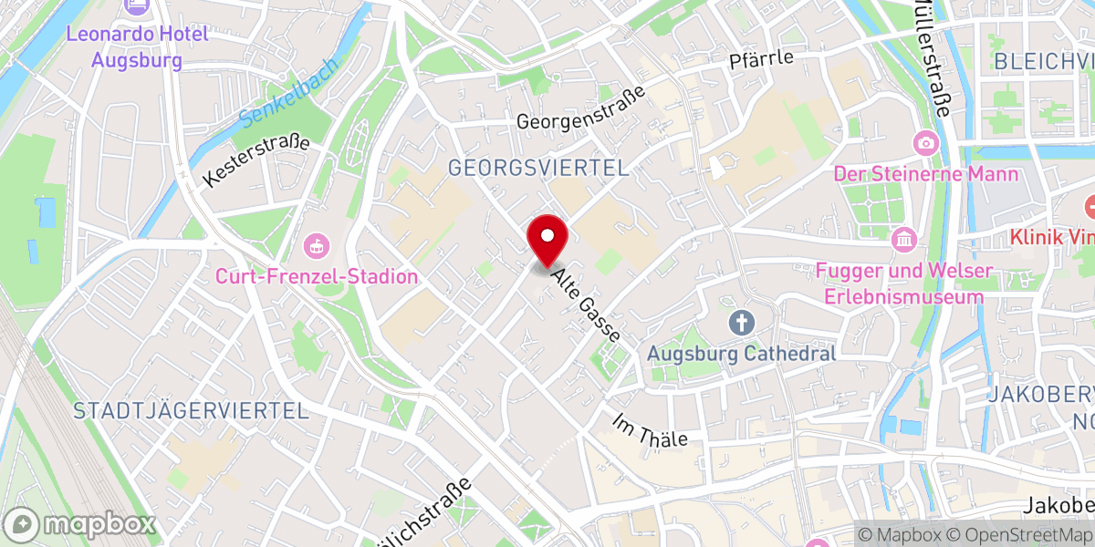 Map showing location of Katholische Jugendstelle Augsburg