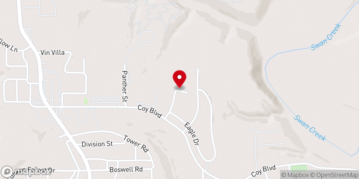 Map showing location of Our Lady of the Ozarks Catholic Church