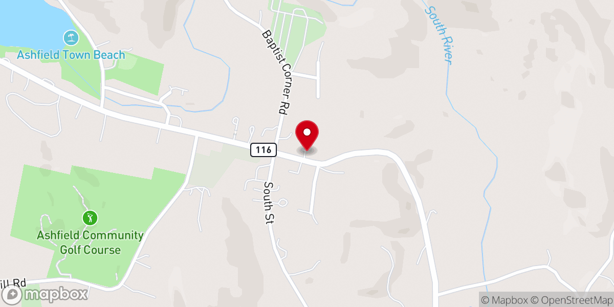 Map showing location of Ashfield Community Hall