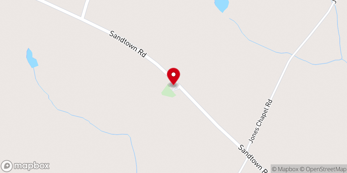 Map showing location of Mulberry Missionary Baptist Church