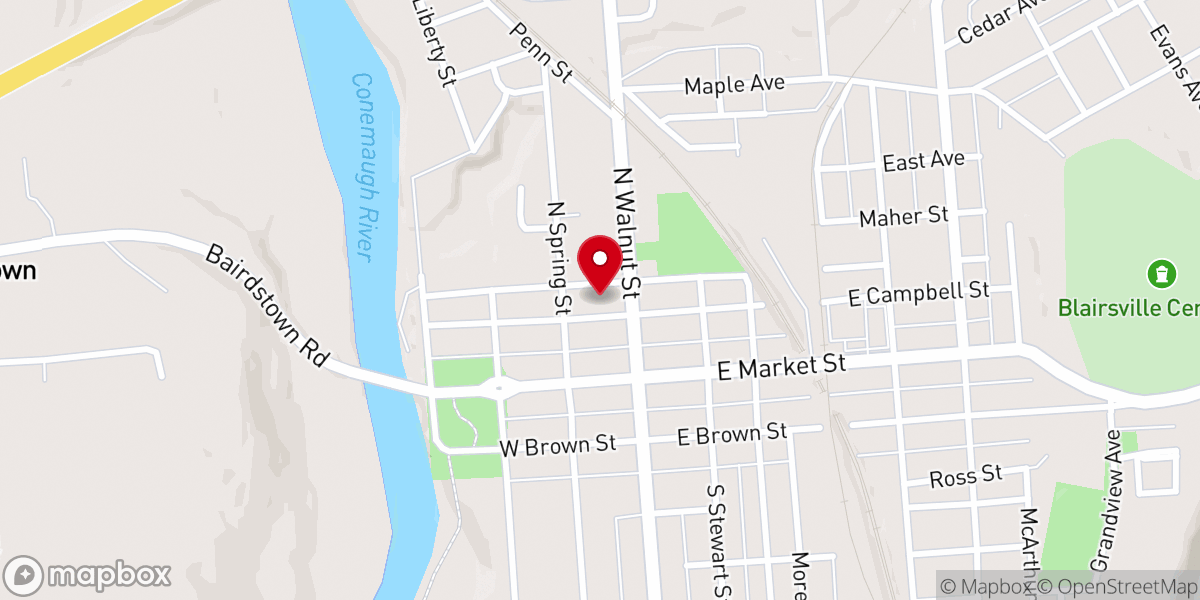 Map showing location of St Peter's Episcopal Church