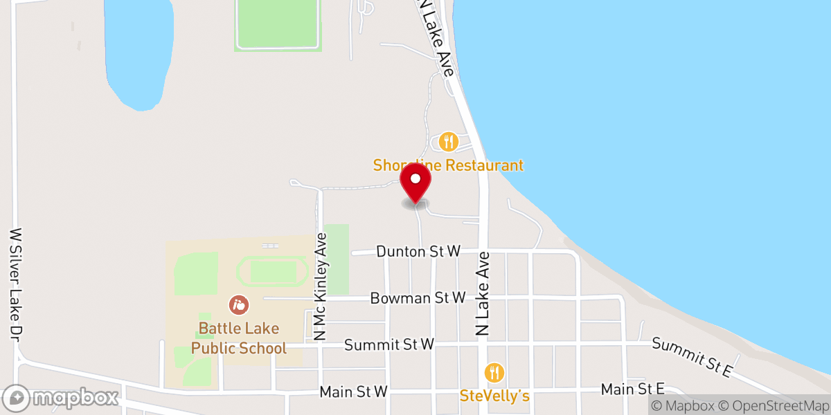 Map showing location of Our Lady of the Lake Catholic Church -- Fr. George Michael