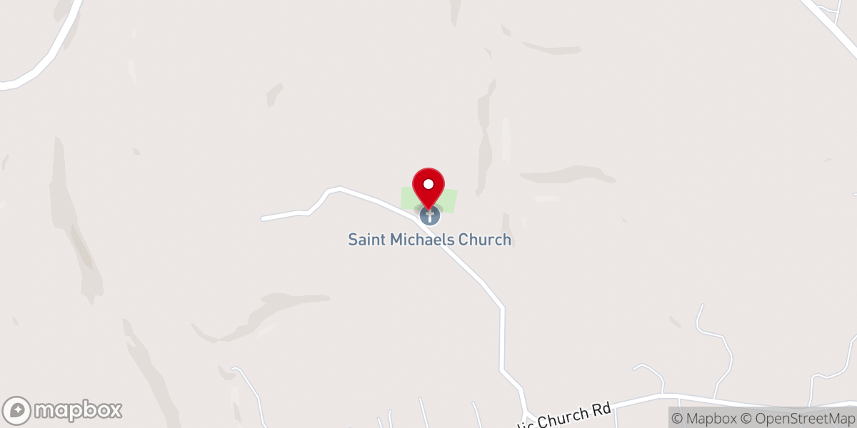 Map showing location of St. Michael Catholic Church