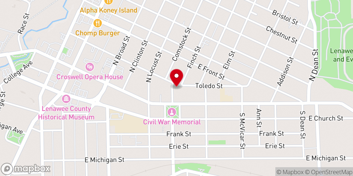 Map showing location of Bow House