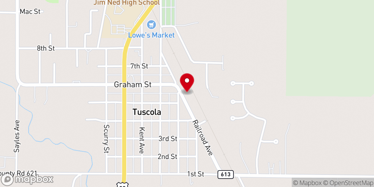 Map showing location of Jim Ned Valley Church Of Christ