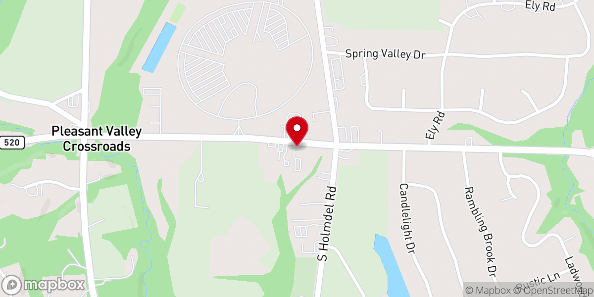 Map showing location of Holmdel Community United Church of Christ