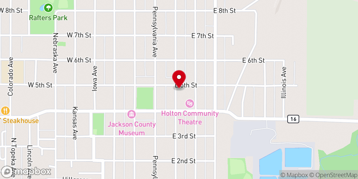 Map showing location of St Dominic Catholic Church