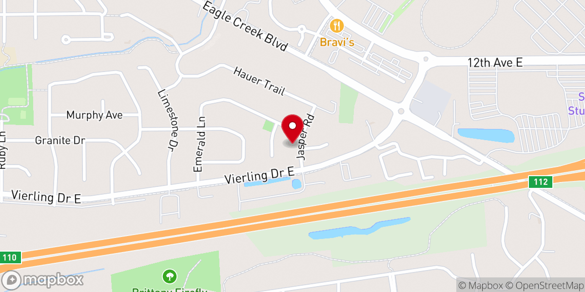 Map showing location of River of Life Community Church