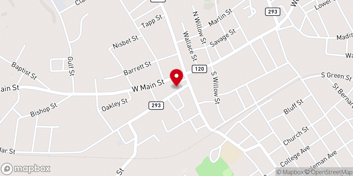 Map showing location of Providence United Methodist Church