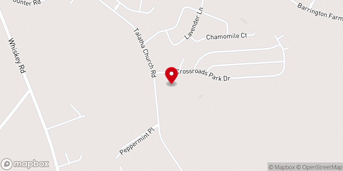 Map showing location of Talatha Baptist Church