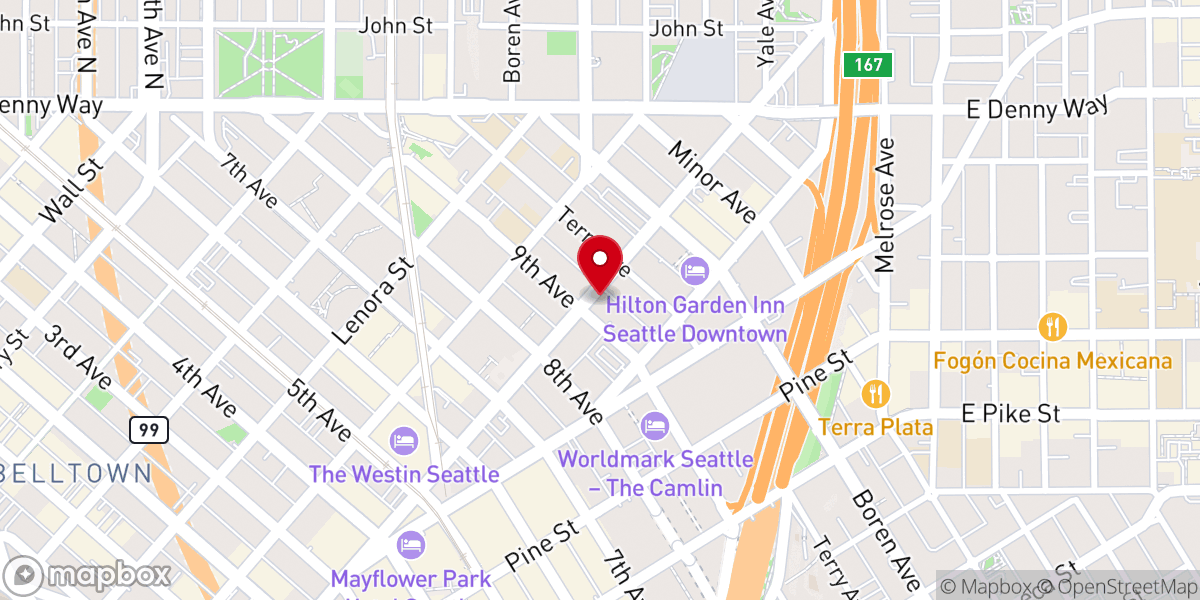 Map showing location of Gethsemane Lutheran Church