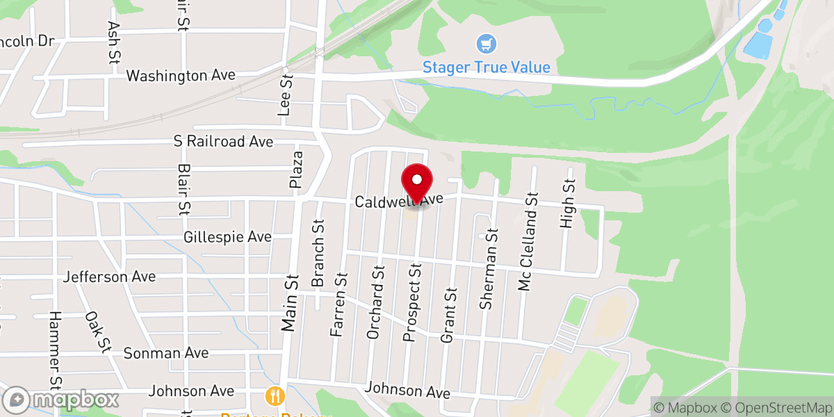 Map showing location of Holy Family Church (formerly St Joseph's Church)